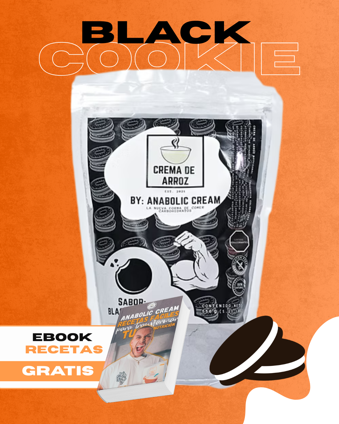 Crema de arroz - Black Cookie