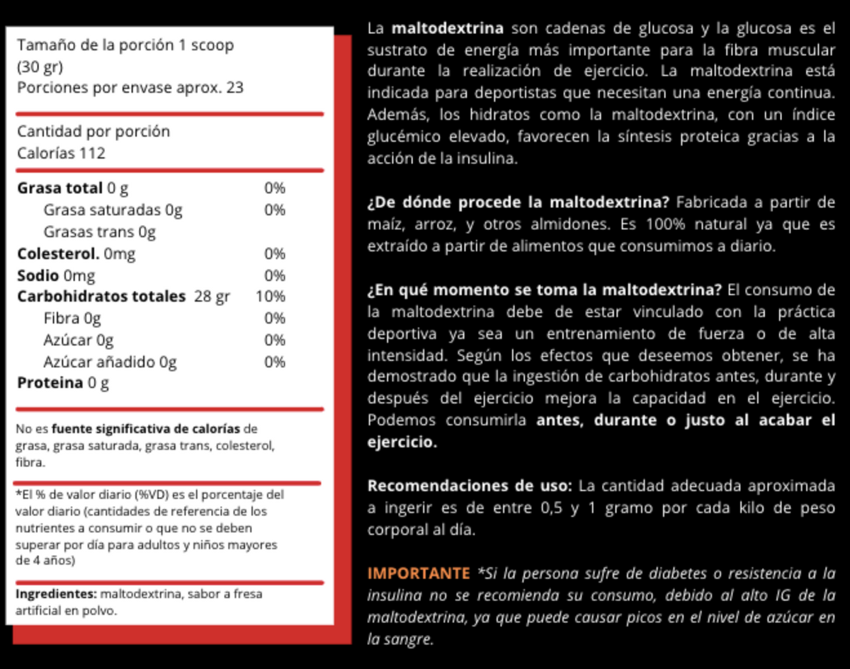 Maltodextrina - Frutos rojos