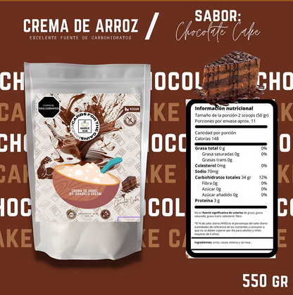 Crema de arroz instantánea - Chocolate cake