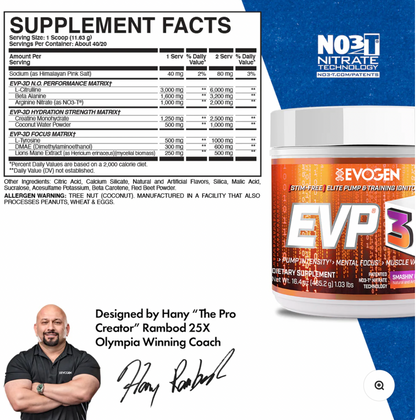 Pre-entrenamiento EVP-3D sin estimulantes