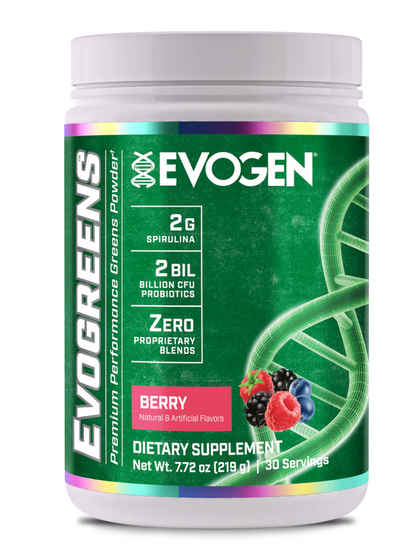 Vegetales en polvo GREENS + probioticos / Chocolate 🍫 y Berry 🍓 EVOGEN