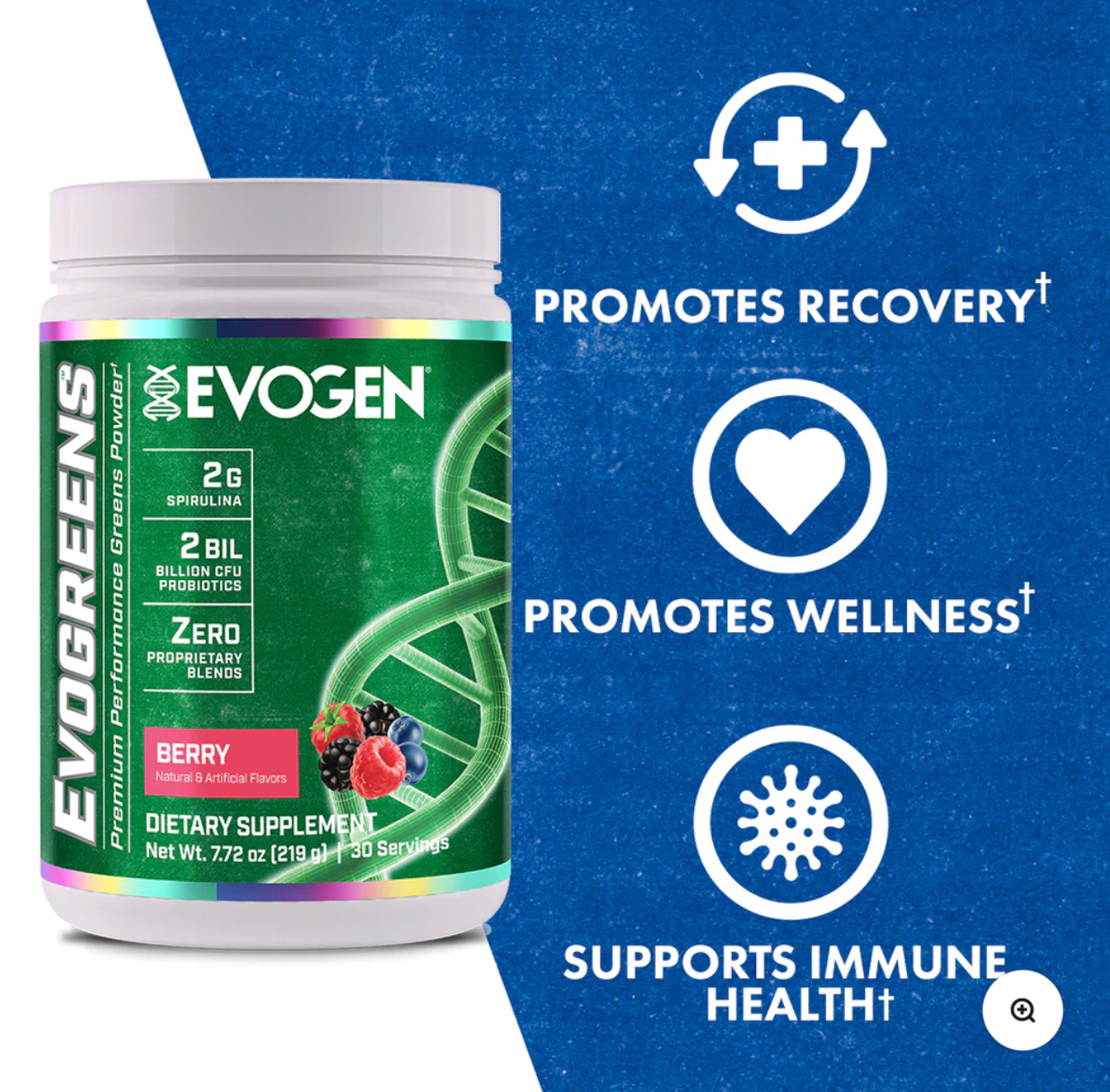 Vegetales en polvo GREENS + probioticos / Chocolate 🍫 y Berry 🍓 EVOGEN