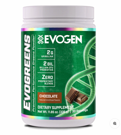Vegetales en polvo GREENS + probioticos / Chocolate 🍫 y Berry 🍓 EVOGEN