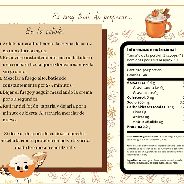 Crema de arroz - Pumpkin Spice