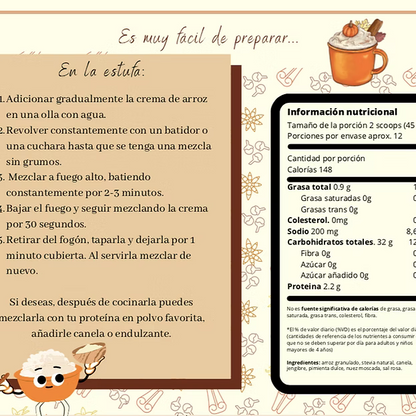 Crema de arroz - Pumpkin Spice
