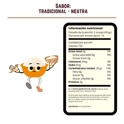 Crema de arroz - Neutra (Tradicional)