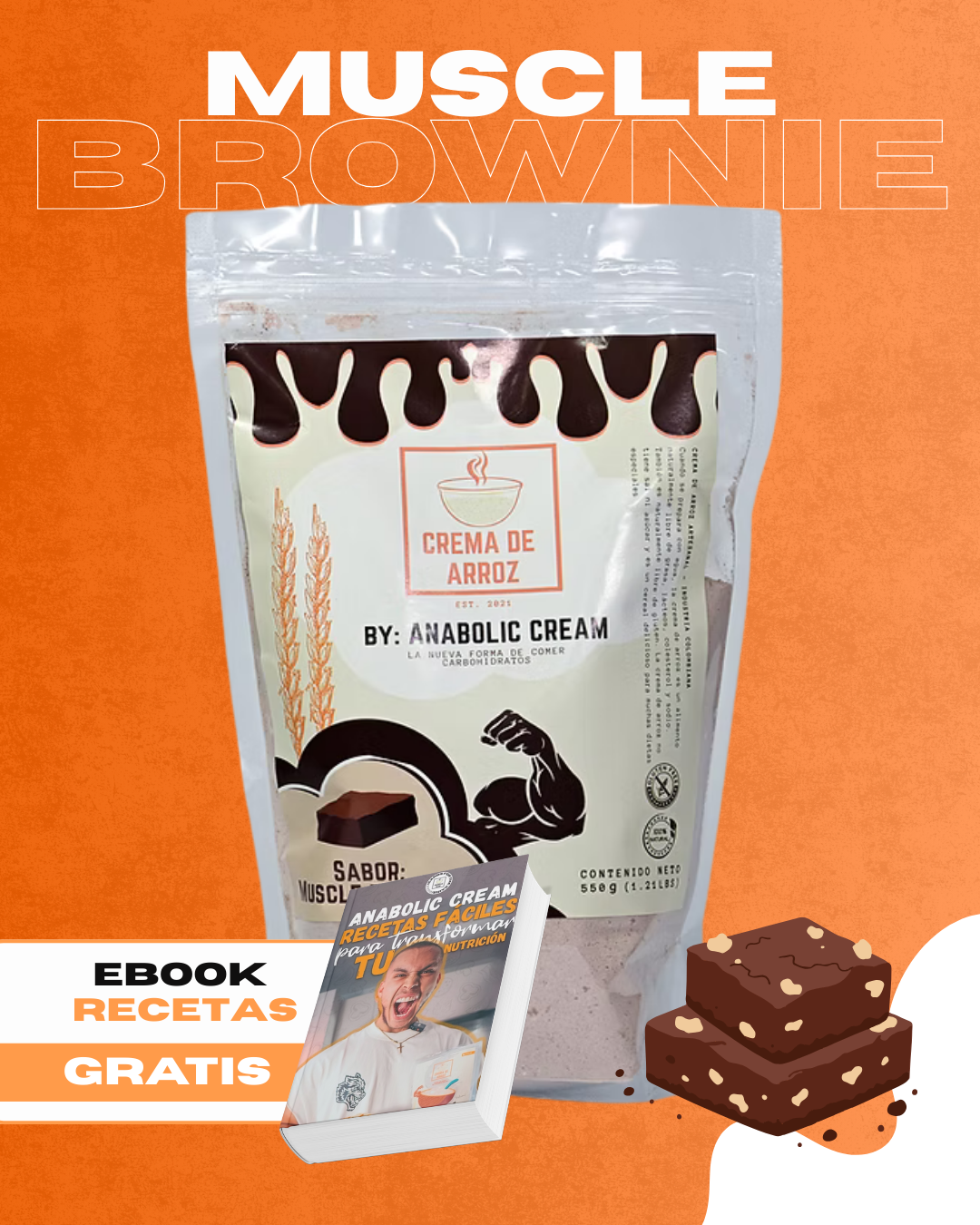 Crema de arroz - Muscle brownie