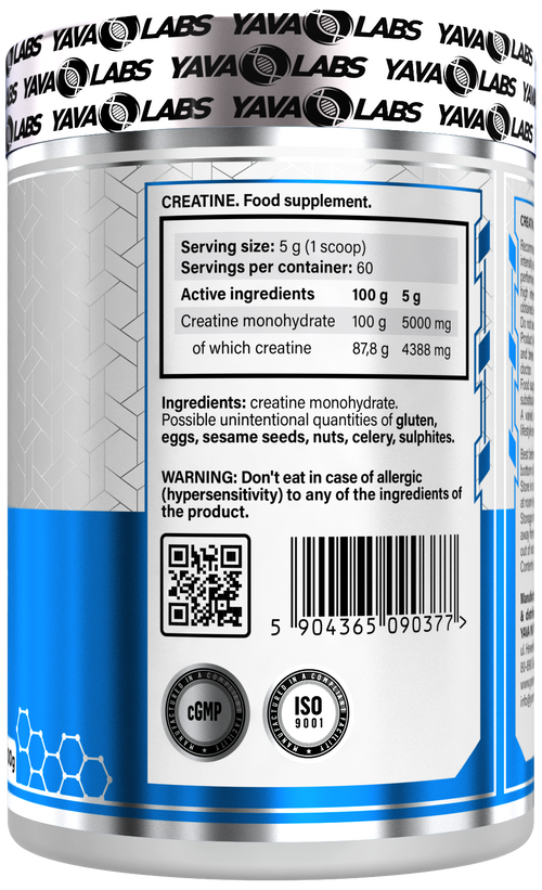 Creatina Monohidrato x 500 gr (100 servicios) - YavaLabs