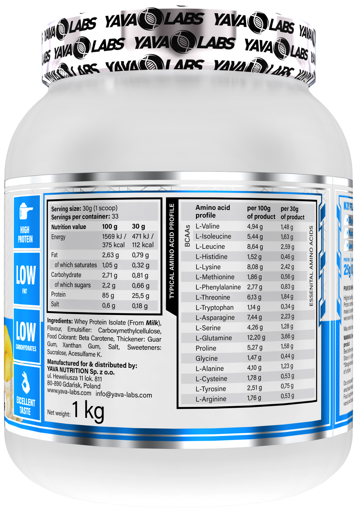 Proteina PURE ISO 2 lbs / YavaLabs