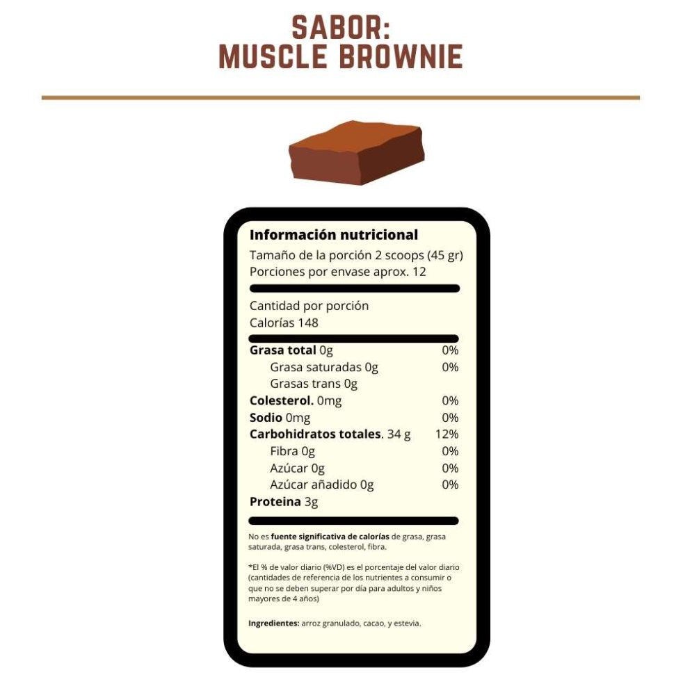 Crema de arroz - Muscle brownie