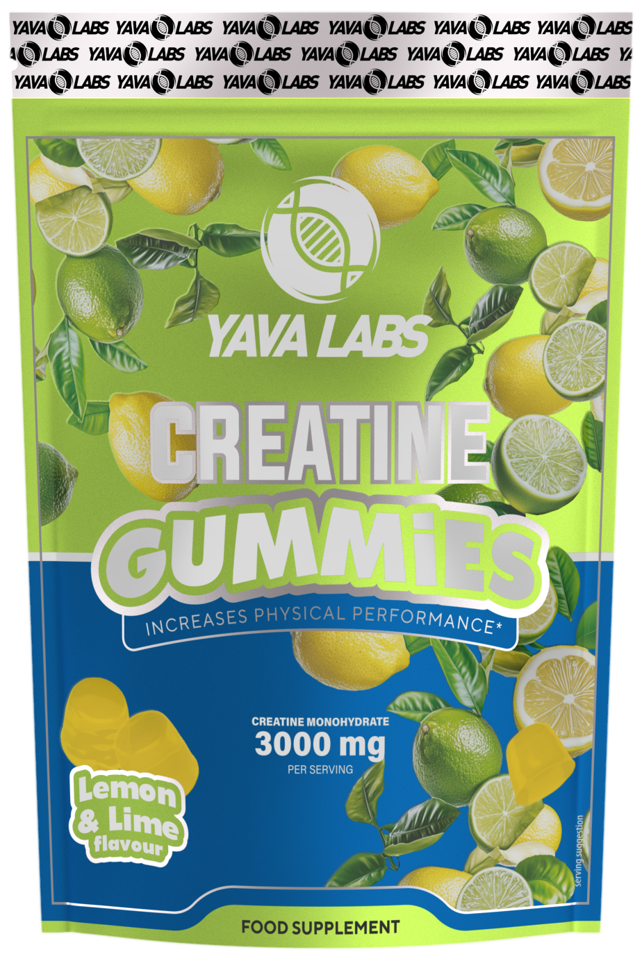Gomas de creatina 3000mg x 60 gomas - YavaLabs